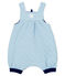Babies' Quilted Tube-Knit Dungaree Shorts ACIER blue/MARSHMALLOW white