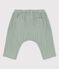 Babies' Plain Organic Cotton Gauze Harem Pants HERBIER green