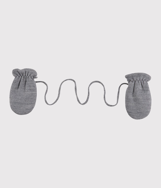 Babies' Microfleece-Lined Mittens SUBWAY CHINE grey
