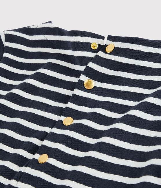 Women's Breton striped dress SMOKING blue/MARSHMALLOW white