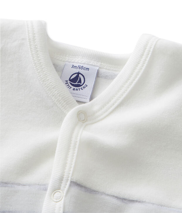 Dors bien b&eacute;b&eacute; ray&eacute; white/grey