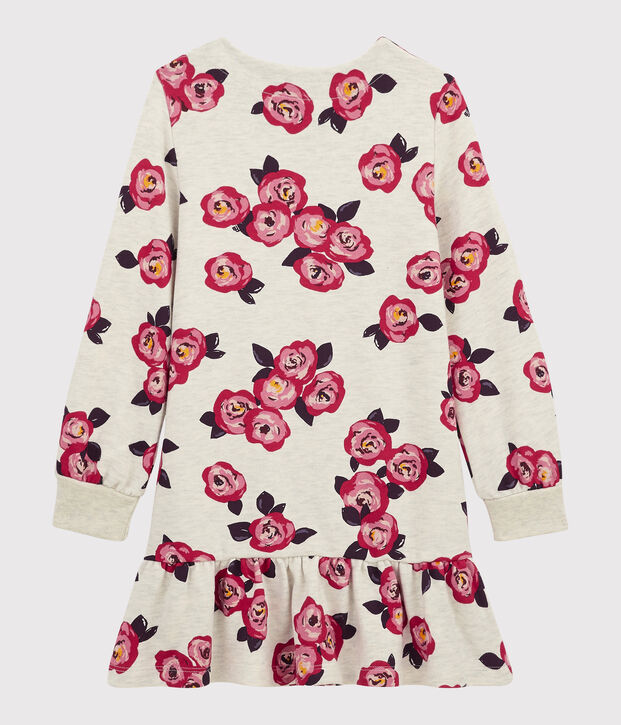 Girl's Long-sleeved Dress beige/multicolor