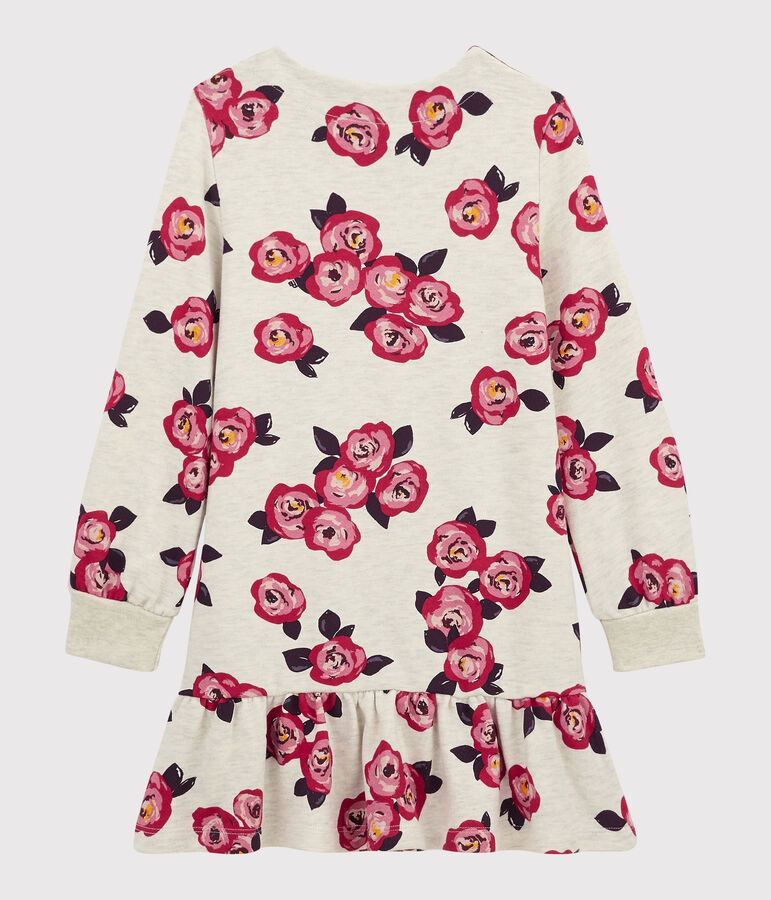 Girl's Long-sleeved Dress beige/multicolor