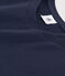 Women's Straight Round-Neck Cotton T-Shirt SMOKING blue