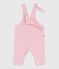 Babies' long-leg dungarees in plain cotton MARQUISE pink