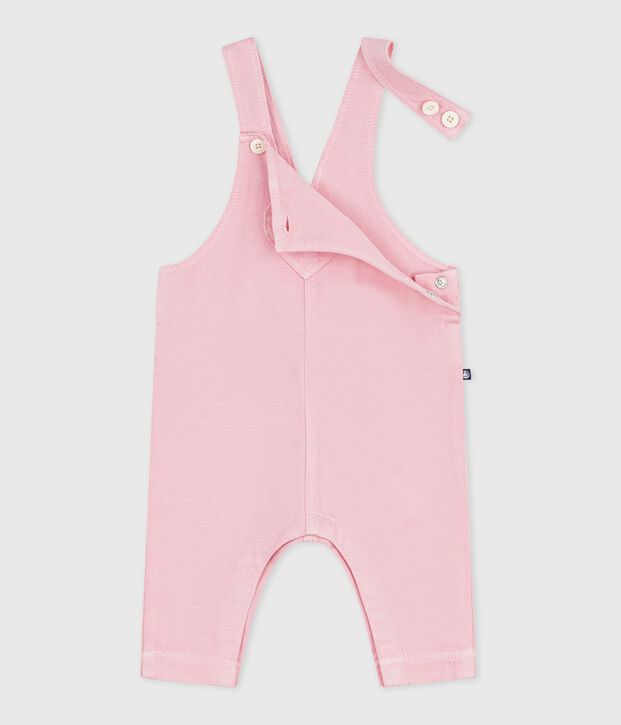 Babies' long-leg dungarees in plain cotton MARQUISE
