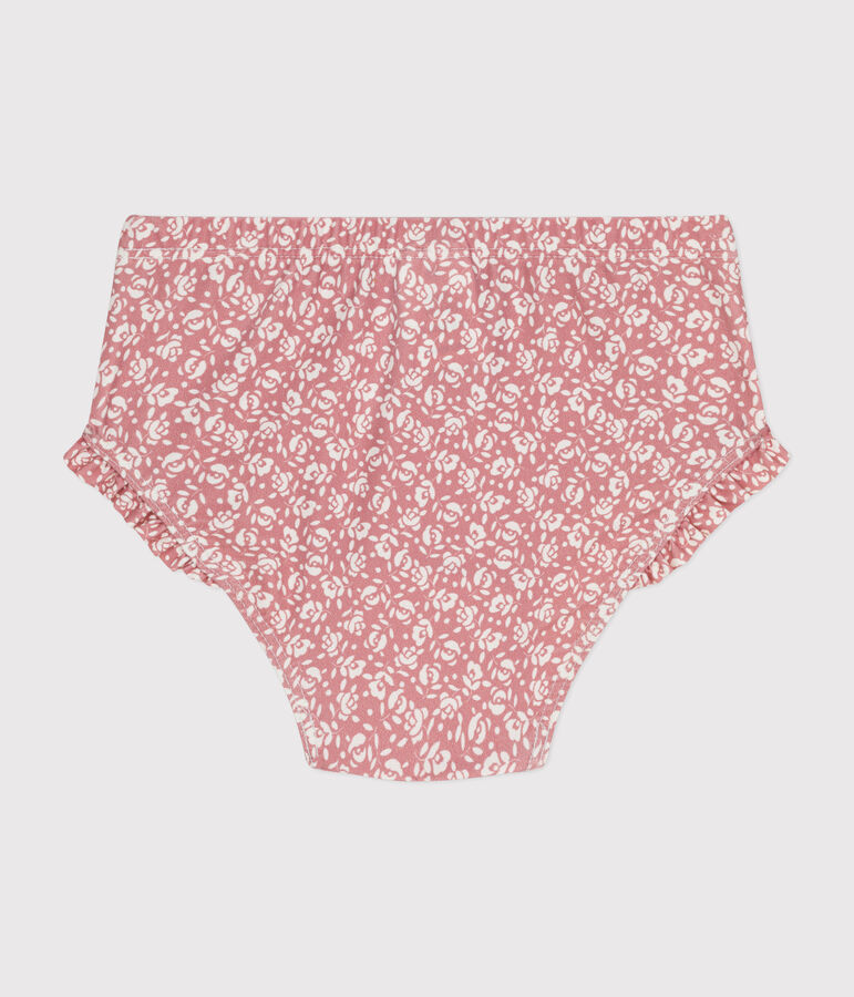 Babies' swim briefs pink/white