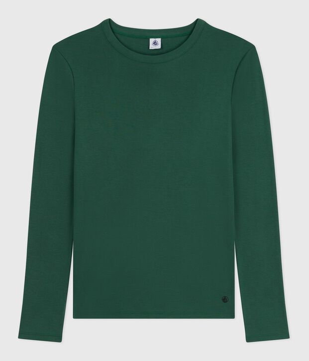 The Iconic long-sleeved cotton T-shirt for women green