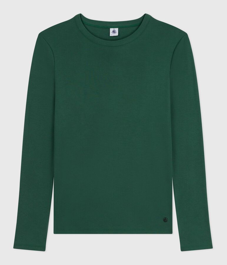 The Iconic long-sleeved cotton T-shirt for women green
