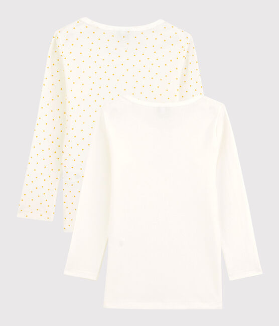 Girls' Heart Print Long-Sleeved Cotton T-Shirts - 2-Pack variante 1