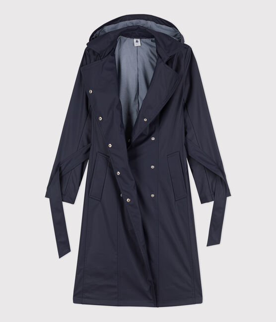 Women's Hooded Trench Coat SMOKING blue