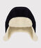 Children's corduroy and sherpa chapka SMOKING blue