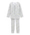 Girls' Tube Knit Pyjamas POUSSIERE grey/MULTICO white