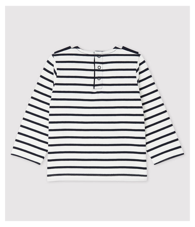 Baby Girls' Creative Jersey Breton Top white/blue
