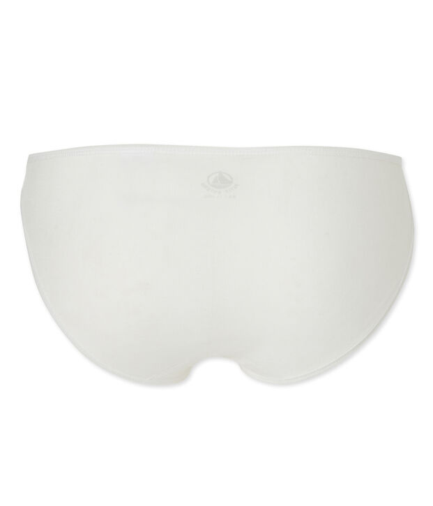 Women's light cotton briefs white