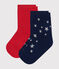 Babies' starry cotton socks - 2-Pack variante 1