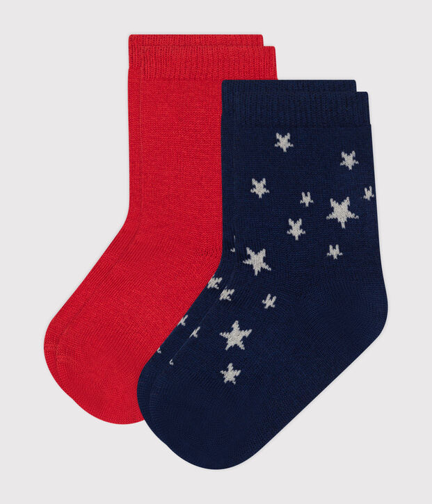 Babies' starry cotton socks - 2-Pack multicolor
