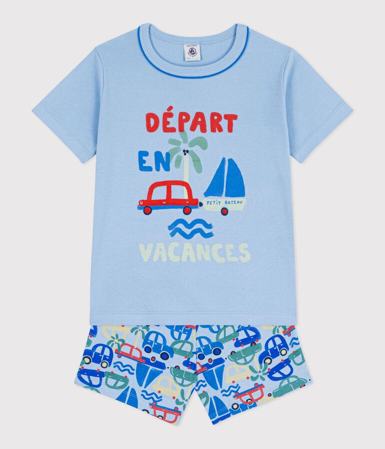 Children's short car print cotton pyjamas FLO /MULTICO