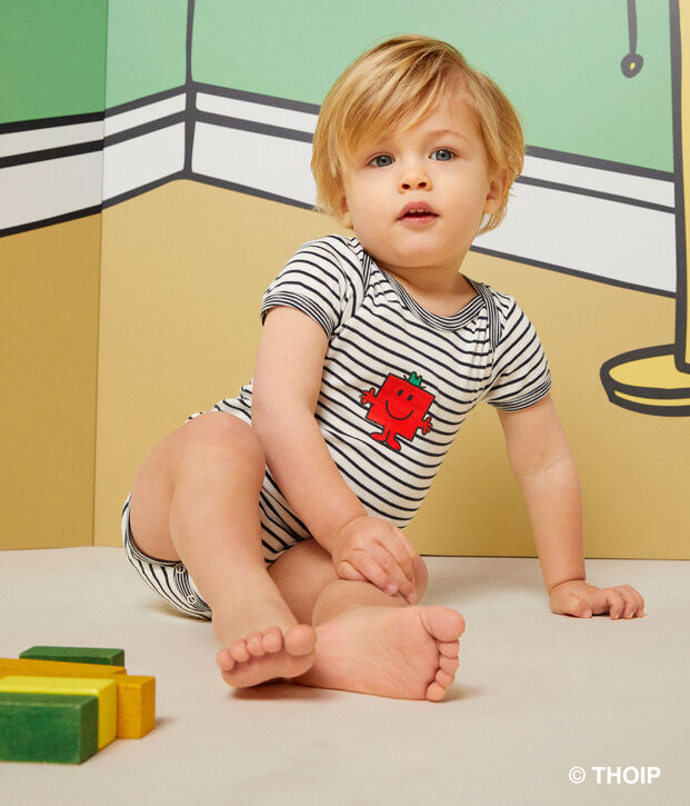 Babies' short-sleeved cotton Mr. Men and Little Miss bodysuits - 3-pack multicolor