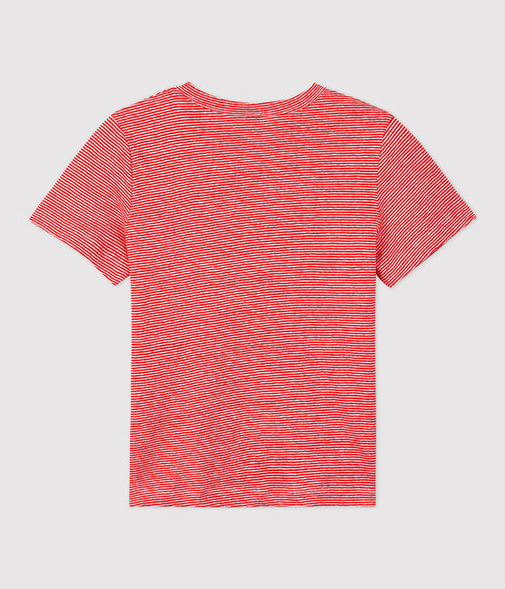 Women's Iconic Linen T-Shirt PEPS red/ECUME pink