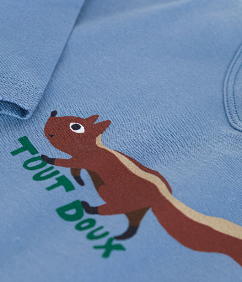 Babies' long sleeved T-shirt in fine jersey blue