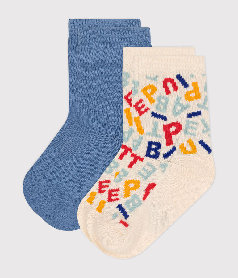 Babies' Petit Bateau cotton socks - 2-Pack multicolor