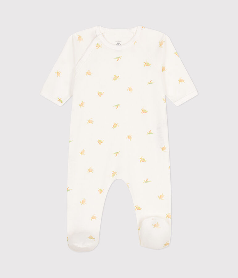 Babies' Cotton Pyjamas white/multicolor