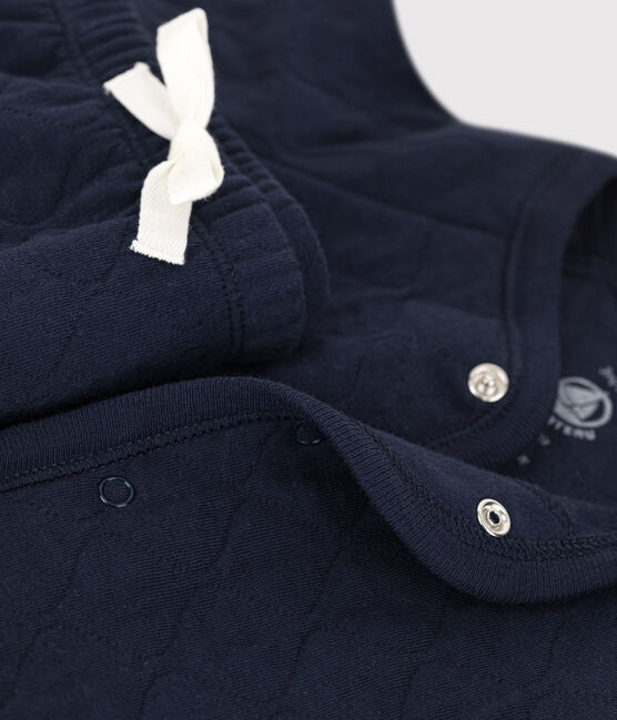 Babies' Padded Cotton Clothing - 2-Piece Set SMOKING blue