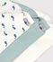 Pack of babies' long-sleeved whale-print cotton bodies multicolor