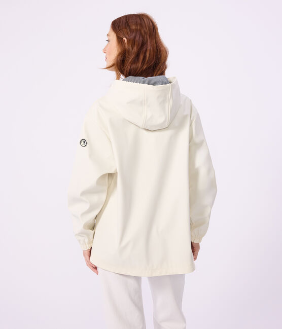 Women's short raincoat MILK Ecru