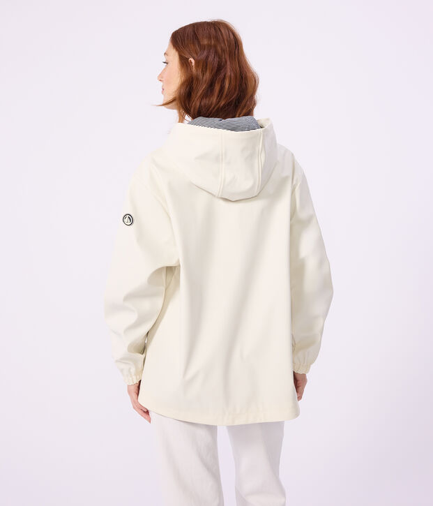 Women's short raincoat MILK