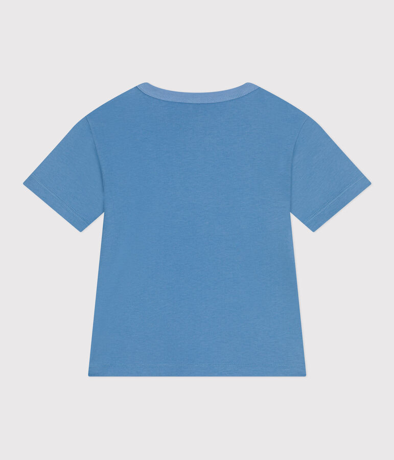 Children's printed short-sleeved cotton T-shirt ALASKA blue