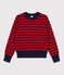 Women's' Cotton/Wool Breton Pullover TERKUIT red/SMOKING