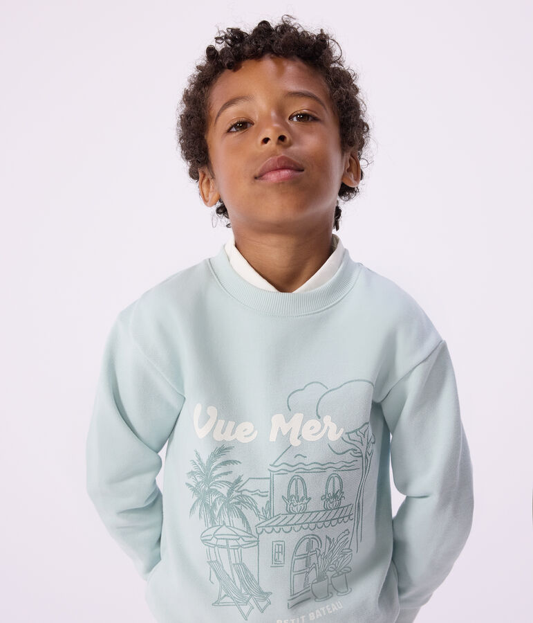 Children's cotton sweatshirt blue