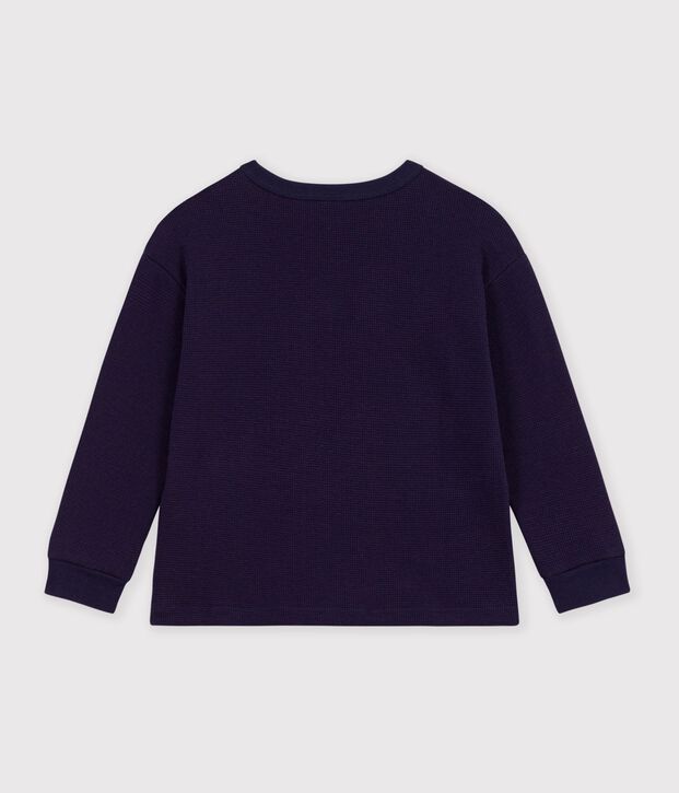 Children's long-sleeved plain cotton T-shirt SOIR