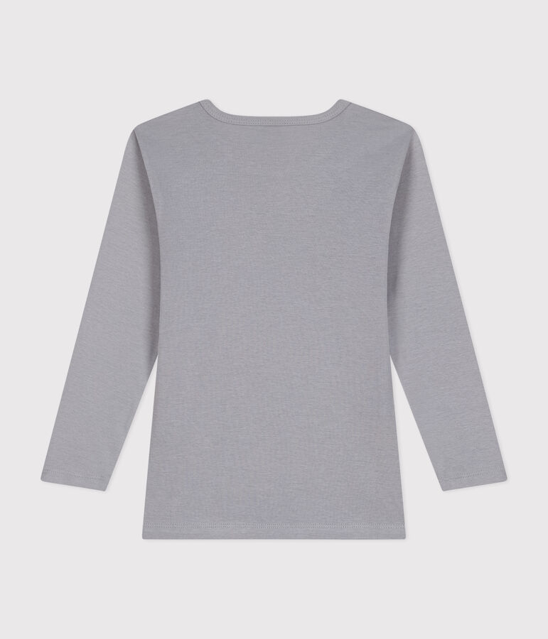 Tee-shirt manches longues en coton enfant grey
