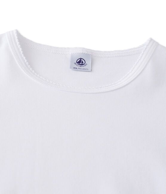 Women's short-sleeved plain t-shirt ECUME white