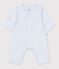 Babies' footless cotton bodyjamas printed with stars blue/multicolor