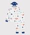 Children's dog print cotton fancy dress pyjamas white/multicolor