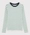 Women's Iconic Round Neck T-Shirt MARSHMALLOW white/VALLEE green