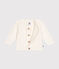 Babies' cotton cardigan MARSHMALLOW white