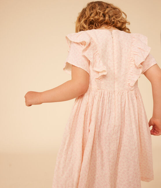 Girl's Short-sleeved Printed Cotton Gauze Dress AVALANCHE /PANTY