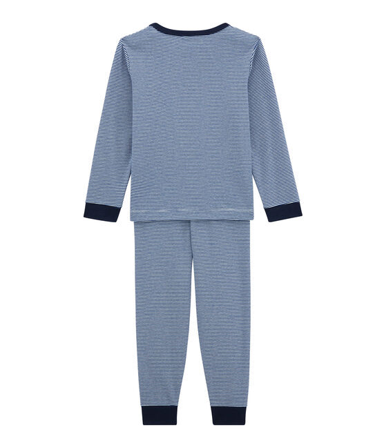 Boy's pyjamas LIMOGES blue/MARSHMALLOW white