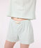 Women's short floral cotton pyjamas MARSHMALLOW /PAUL