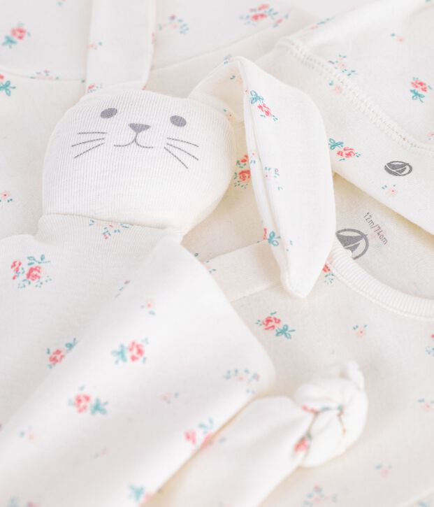 Newborn babies' floral-print cotton gift set multicolor