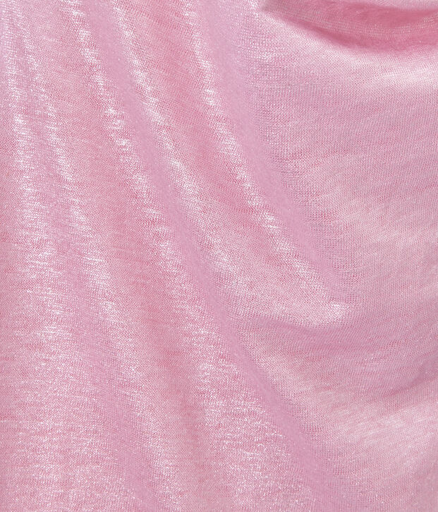 Women's iridescent linen top pink/grey