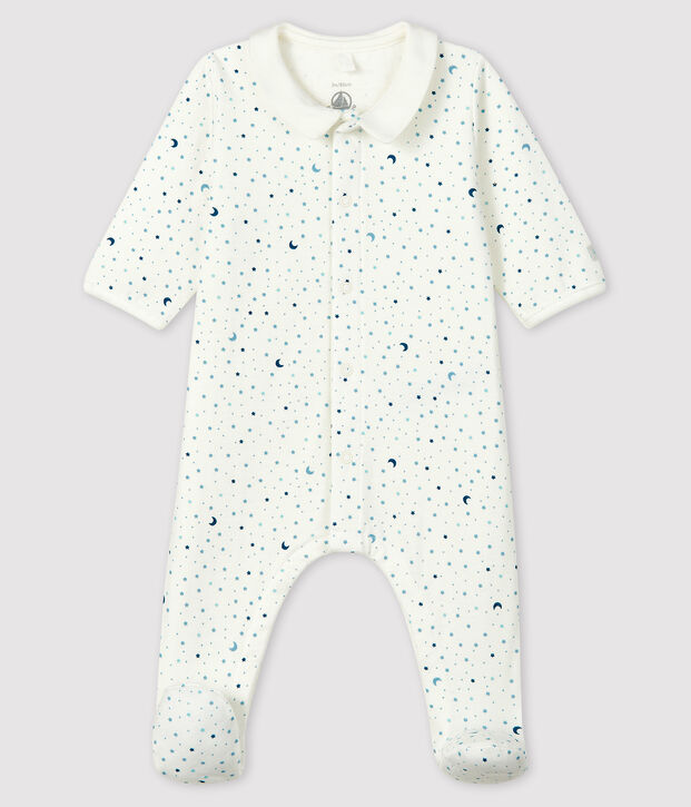 Baby Boys' Starry Night Tube Knit Sleepsuit white/multicolor
