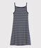 Women's striped babydoll nightdress SMOKING blue/MARSHMALLOW white