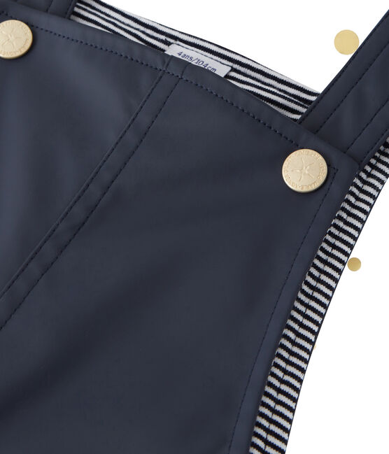 Baby's waxed waterproof jumpsuit Petit bateau x Marie-Agnès Gillot SMOKING blue