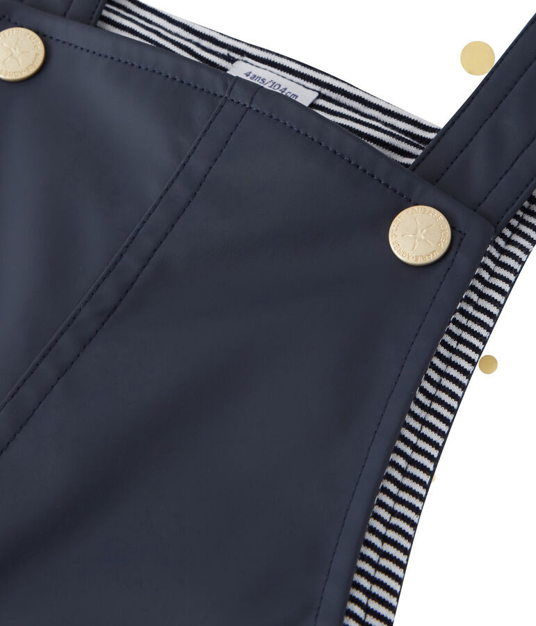 Baby's waxed waterproof jumpsuit Petit bateau x Marie-Agn&egrave;s Gillot SMOKING blue